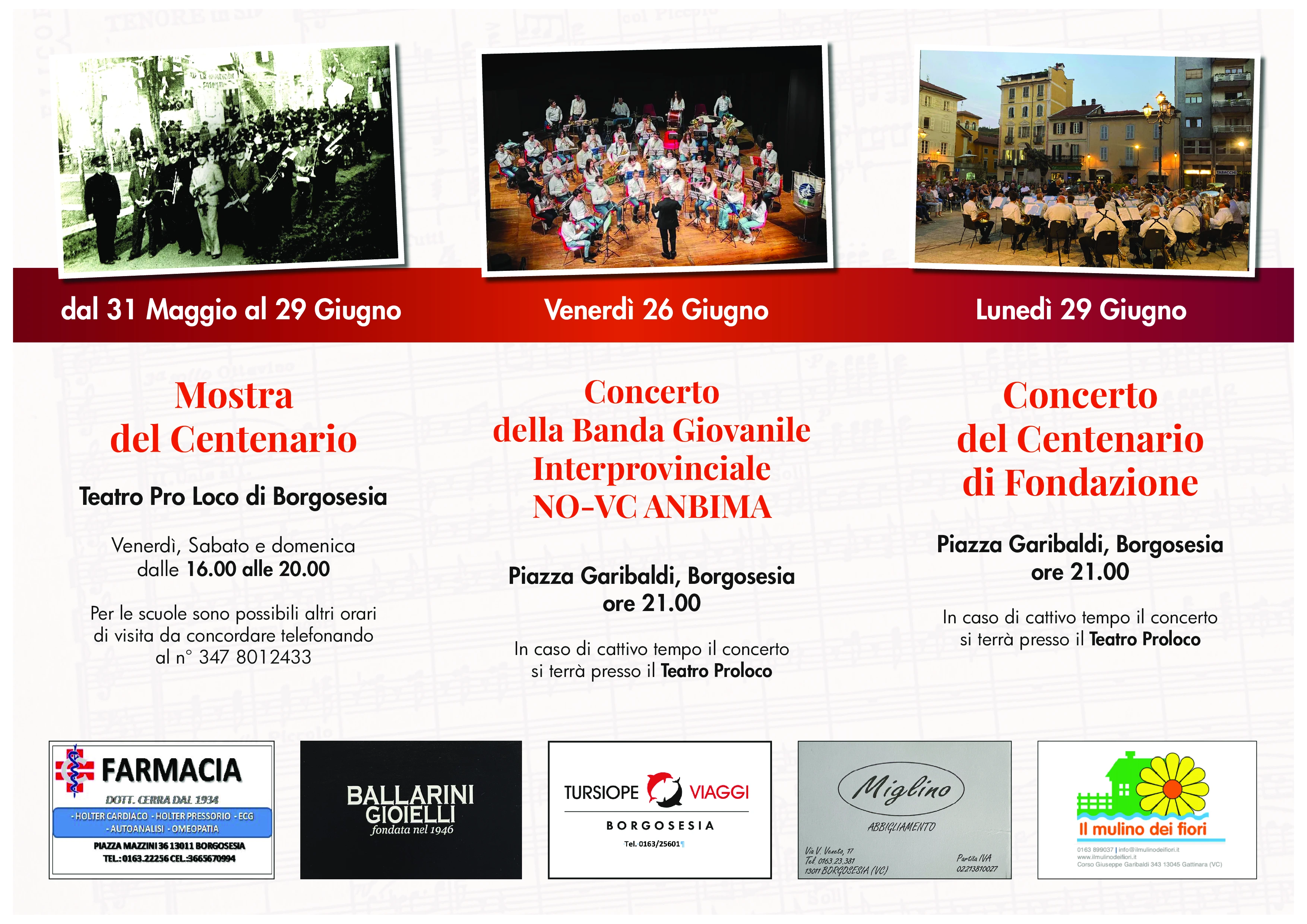 Programma Orchestra di Fiati città di Borgosesia