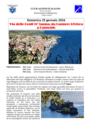 Via delle Genti II° tappa: da Cannero Riviera a Cannobio