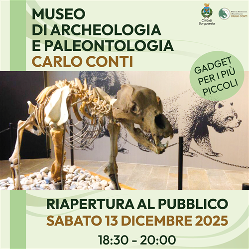 Museo di archeologia e paleontologia Carlo Conti - Riapertura al pubblico
